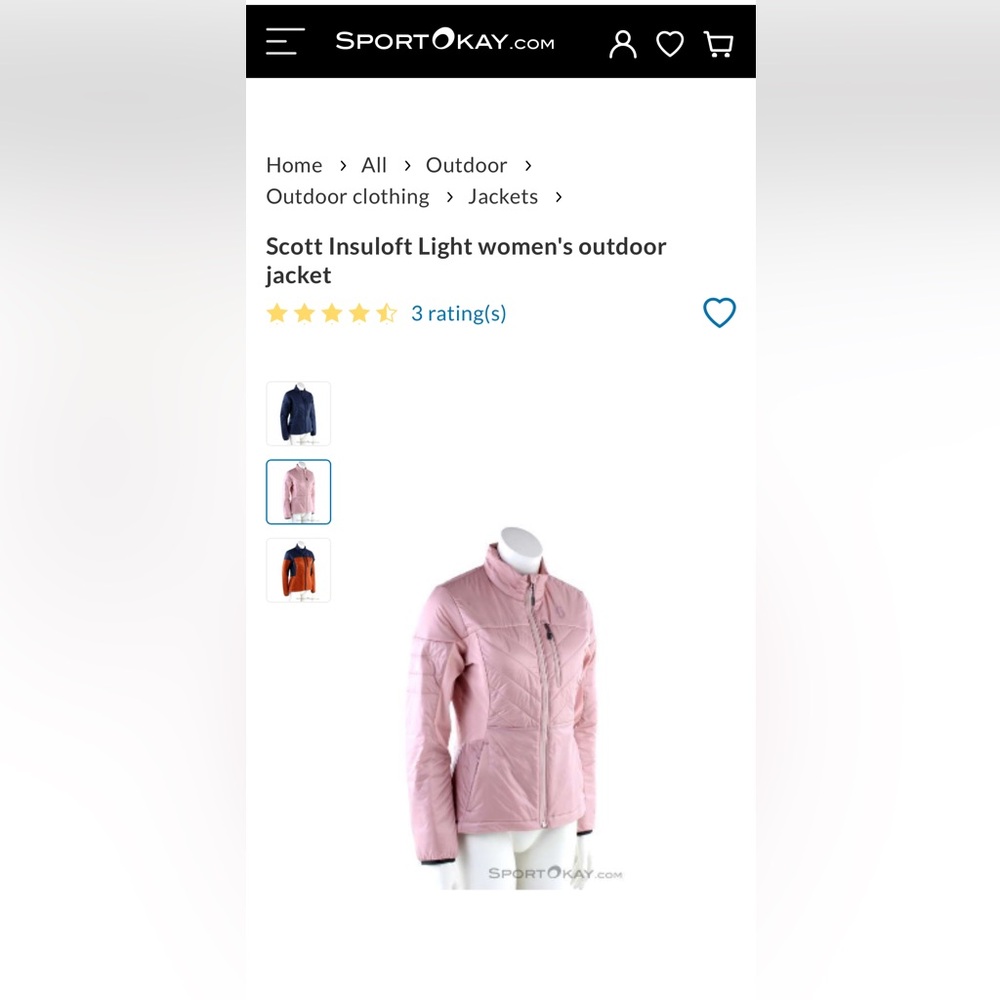 Scott Insuloft Light Women's Soft Pink Jacket